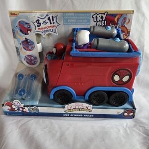 Marvel Spidey and His Amazing Friends, Web Spinning Hauler Vehicle NEW